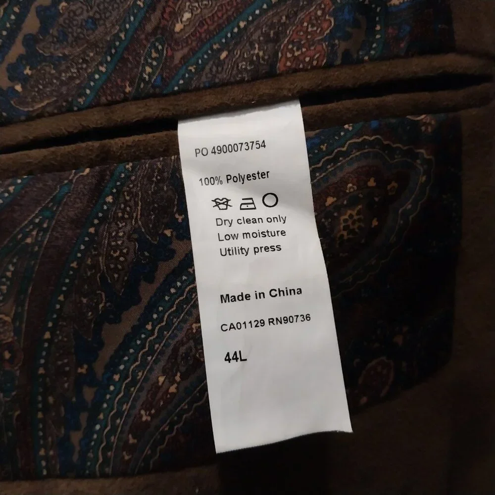 Ralph Lauren Sport Coat 44 L Brown Microsuede Brown Blazer Jacket Preppy Designe